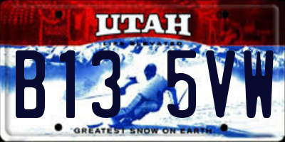 UT license plate B135VW