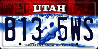 UT license plate B135WS