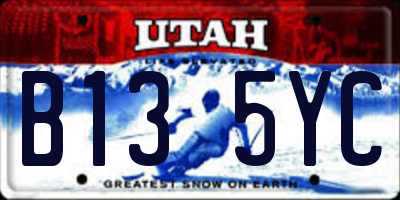 UT license plate B135YC