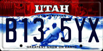 UT license plate B135YX
