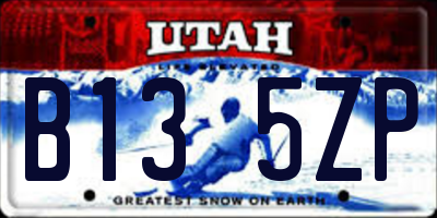 UT license plate B135ZP