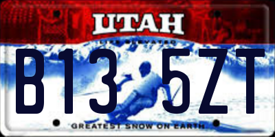 UT license plate B135ZT