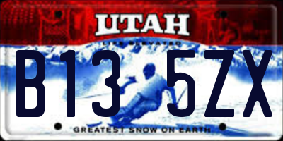 UT license plate B135ZX