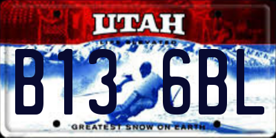 UT license plate B136BL
