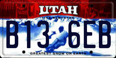 UT license plate B136EB