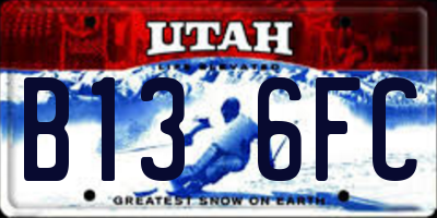 UT license plate B136FC