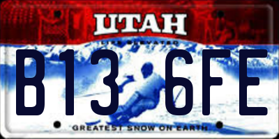 UT license plate B136FE