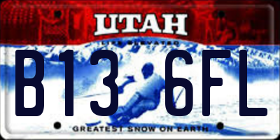 UT license plate B136FL