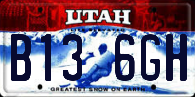 UT license plate B136GH