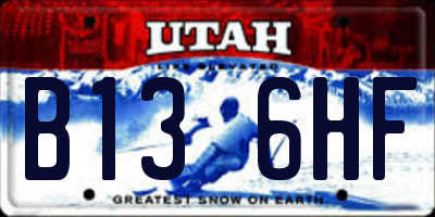 UT license plate B136HF