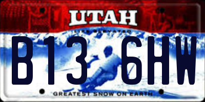 UT license plate B136HW