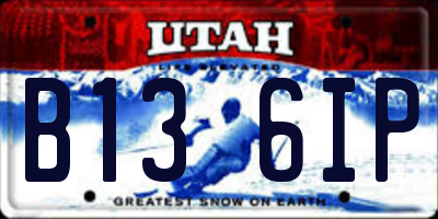 UT license plate B136IP