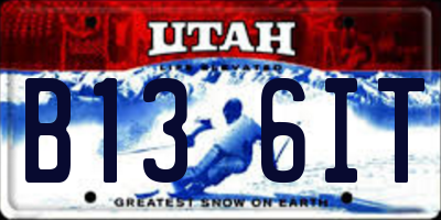 UT license plate B136IT