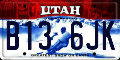 UT license plate B136JK