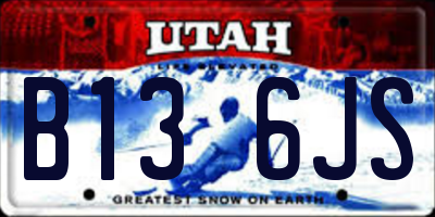 UT license plate B136JS
