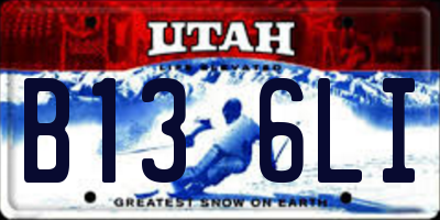 UT license plate B136LI