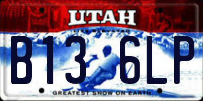 UT license plate B136LP
