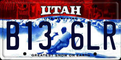 UT license plate B136LR