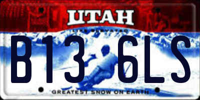 UT license plate B136LS