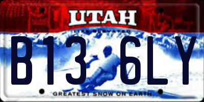 UT license plate B136LY