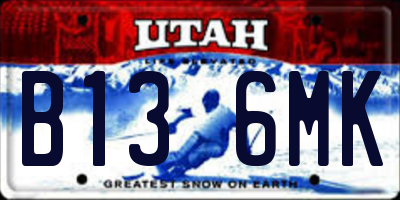 UT license plate B136MK