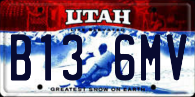 UT license plate B136MV