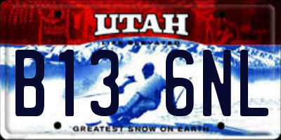 UT license plate B136NL