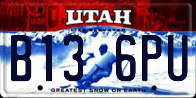 UT license plate B136PU