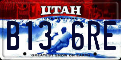 UT license plate B136RE
