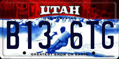 UT license plate B136TG