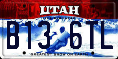 UT license plate B136TL