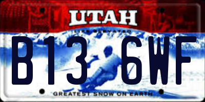 UT license plate B136WF