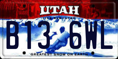 UT license plate B136WL