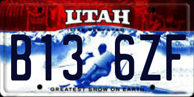 UT license plate B136ZF