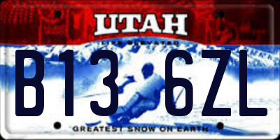 UT license plate B136ZL
