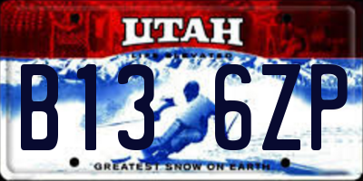 UT license plate B136ZP