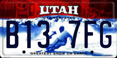 UT license plate B137FG