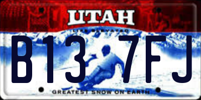 UT license plate B137FJ