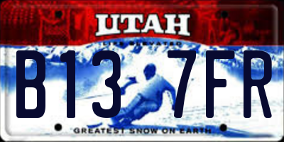 UT license plate B137FR