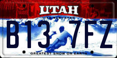UT license plate B137FZ