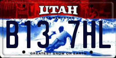UT license plate B137HL