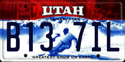 UT license plate B137IL