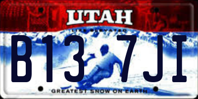 UT license plate B137JI