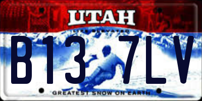 UT license plate B137LV