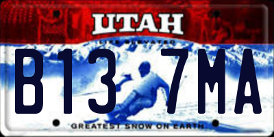 UT license plate B137MA