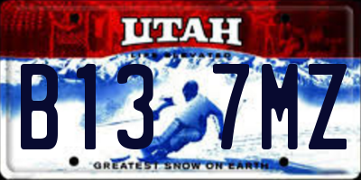 UT license plate B137MZ