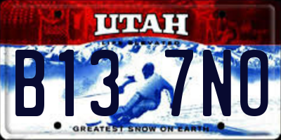 UT license plate B137NO