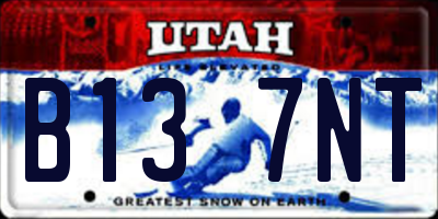 UT license plate B137NT
