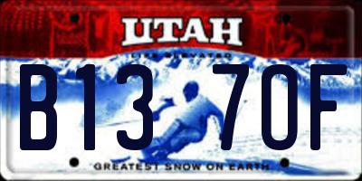 UT license plate B137OF