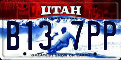 UT license plate B137PP